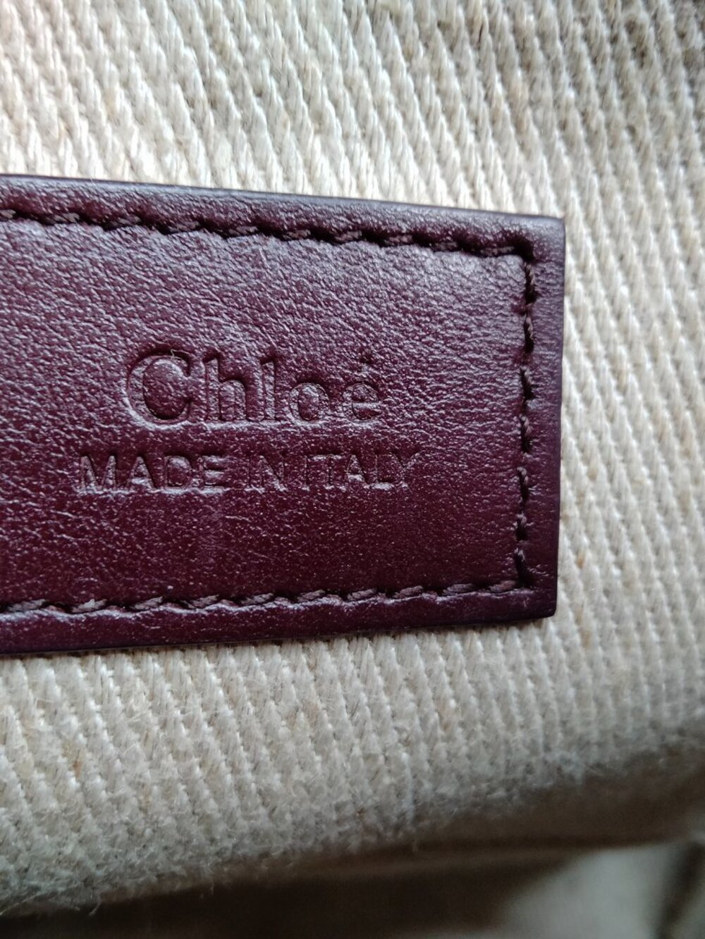 Chloé Small Woody Leather Tote Bag in Burgundy / Plum - Picture 8 of 10